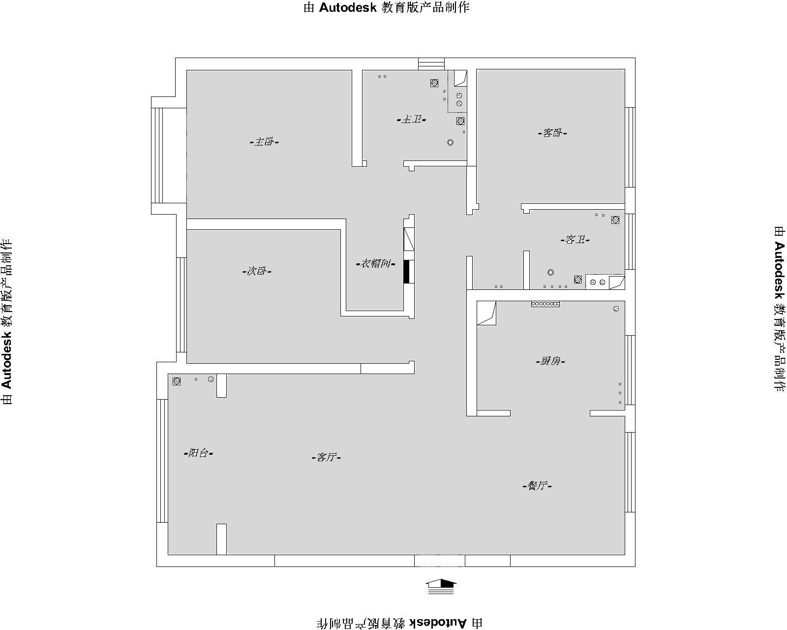 融創(chuàng)中心現(xiàn)代簡約風格戶型圖裝修效果圖